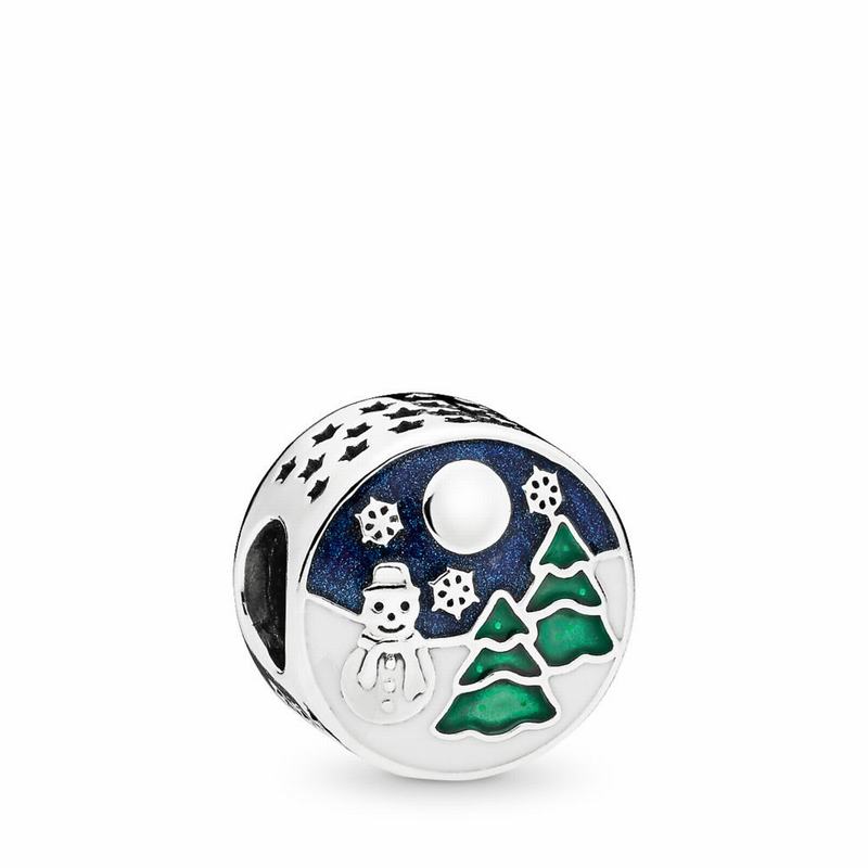 Pandora Snowy Wonderland Charm - Sterling Silver/Enamel/Blue - Canada | WK6233DO